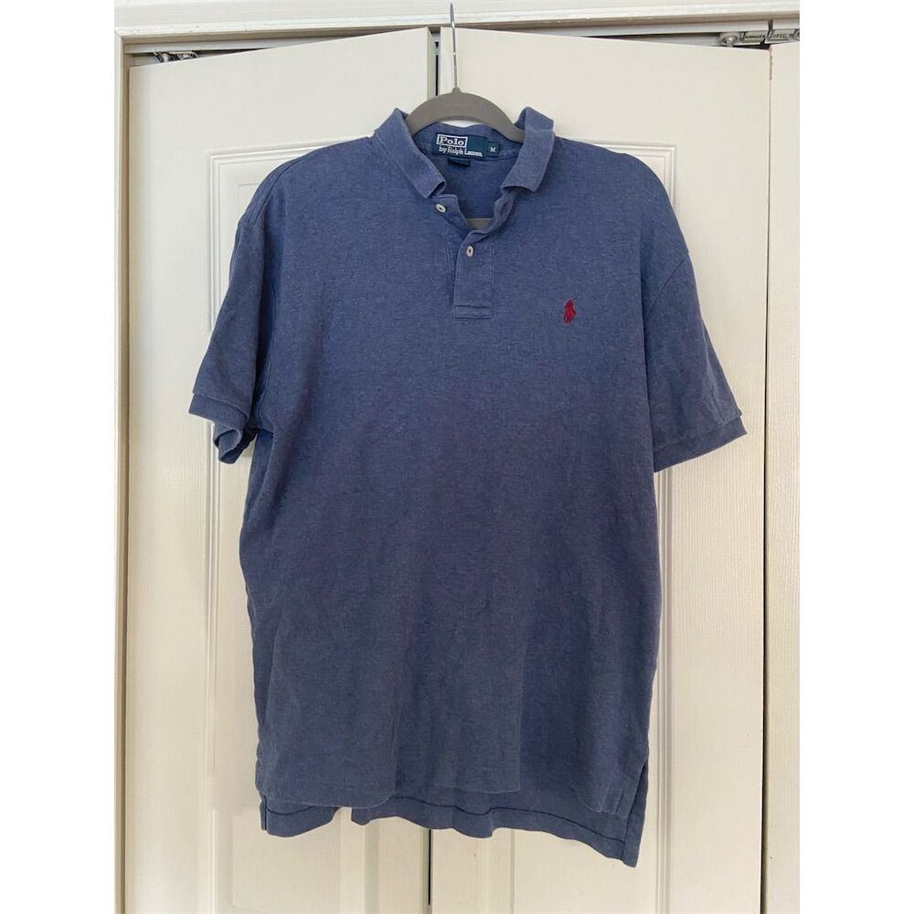 Ralph Lauren Men's Polo Shirt Blue Short Sleeve Standard Size M